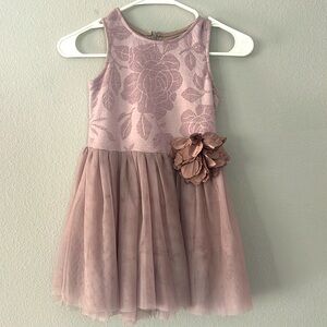 Embossed Rose Tutu Dress (Pippa & Julie) Size-5 Mauve color